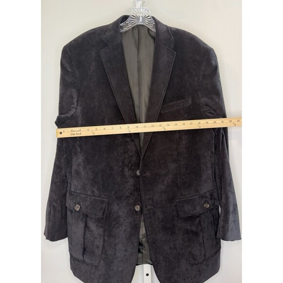 Ralph Ralph Lauren Men’s Blazer Jacket 41L Gray Velvet Look 2 Button Dillard’s - Picture 7 of 13